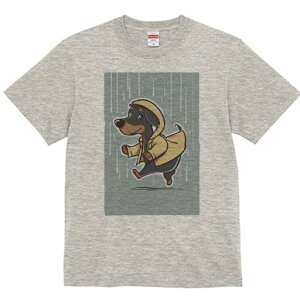 ダックスフンド Tシャツ 犬愛 ユニークデザインレディース 犬ファン 半袖 春夏 プリント 大人カジュアル かわいい 人間用 ギフト 個性的 猛暑対策 雨 ダックスフンド レインコート