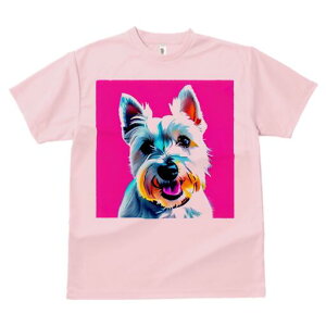 ウエストハイランドホワイトテリア Tシャツ 犬愛 ユニークデザインレディース 犬ファン 半袖 春夏 プリント 大人カジュアル かわいい 人間用 ギフト 個性的 猛暑対策 ウエストハイランドホ