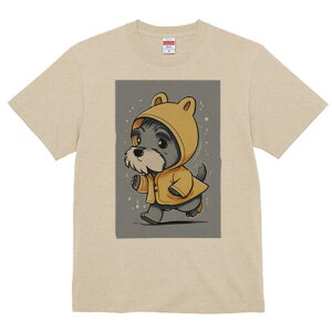 ミニチュアシュナウザー Tシャツ 犬愛 ユニークデザインレディース 犬ファン 半袖 春夏 プリント 大人カジュアル かわいい 人間用 ギフト 個性的 猛暑対策 レインコート ミニチュアシュナウ