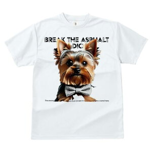 ヨークシャーテリア Tシャツ 犬愛 ユニークデザインレディース 犬ファン 半袖 春夏 プリント 大人カジュアル かわいい 人間用 ギフト 個性的 猛暑対策 蝶ネクタイ ヨークシャーテリア