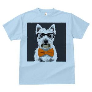 ウエストハイランドホワイトテリア Tシャツ 犬愛 ユニークデザインレディース 犬ファン 半袖 春夏 プリント 大人カジュアル かわいい 人間用 ギフト 個性的 猛暑対策 メガネ ウエストハイラ