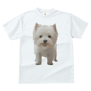 ウエストハイランドホワイトテリア Tシャツ 犬愛 ユニークデザインレディース 犬ファン 半袖 春夏 プリント 大人カジュアル かわいい 人間用 ギフト 個性的 猛暑対策 ウエストハイランドホ