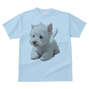 ウエストハイランドホワイトテリア Tシャツ 犬愛 ユニークデザインレディース 犬ファン 半袖 春夏 プリント 大人カジュアル かわいい 人間用 ギフト 個性的 猛暑対策 ウエストハイランドホ