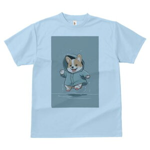 コーギー Tシャツ 犬愛 ユニークデザインレディース 犬ファン 半袖 春夏 プリント 大人カジュアル かわいい 人間用 ギフト 個性的 猛暑対策 レインコート コーギー 雨