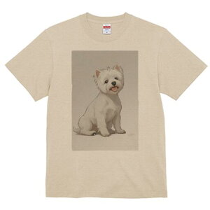 ウエストハイランドホワイトテリア Tシャツ 犬愛 ユニークデザインレディース 犬ファン 半袖 春夏 プリント 大人カジュアル かわいい 人間用 ギフト 個性的 猛暑対策 ウエストハイランドホ