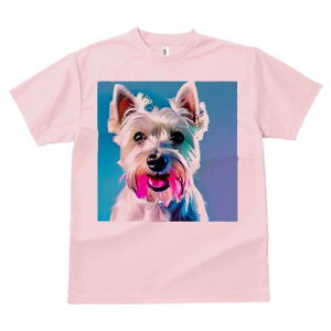 ウエストハイランドホワイトテリア Tシャツ 犬愛 ユニークデザインレディース 犬ファン 半袖 春夏 プリント 大人カジュアル かわいい 人間用 ギフト 個性的 猛暑対策 ウエストハイランドホ