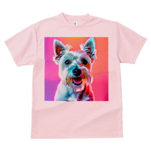 ウエストハイランドホワイトテリア Tシャツ 犬愛 ユニークデザインレディース 犬ファン 半袖 春夏 プリント 大人カジュアル かわいい 人間用 ギフト 個性的 猛暑対策 ウエストハイランドホ