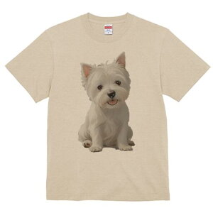 ウエストハイランドホワイトテリア Tシャツ 犬愛 ユニークデザインレディース 犬ファン 半袖 春夏 プリント 大人カジュアル かわいい 人間用 ギフト 個性的 猛暑対策 かわいい ウエストハイ