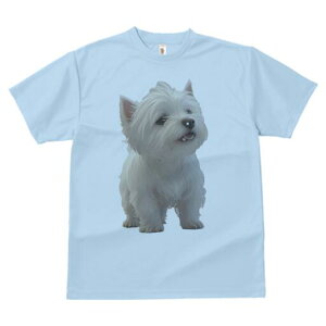 ウエストハイランドホワイトテリア Tシャツ 犬愛 ユニークデザインレディース 犬ファン 半袖 春夏 プリント 大人カジュアル かわいい 人間用 ギフト 個性的 猛暑対策 犬 ウエストハイランド