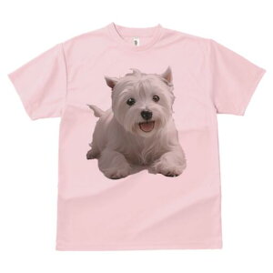 ウエストハイランドホワイトテリア Tシャツ 犬愛 ユニークデザインレディース 犬ファン 半袖 春夏 プリント 大人カジュアル かわいい 人間用 ギフト 個性的 猛暑対策 ウエストハイランドホ