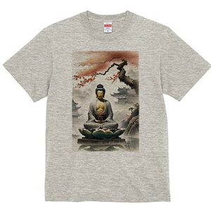 Tシャツ 犬愛 ユニークデザインレディース 犬ファン 半袖 春夏 プリント 大人カジュアル かわいい 人間用 ギフト 個性的 猛暑対策 仏 仏像 蓮 寺 禅