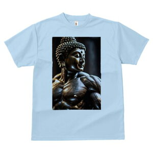 Tシャツ 犬愛 ユニークデザインメンズ キッズ 犬ファン 半袖 春夏 プリント 大人カジュアル かわいい 人間用 ギフト 個性的 猛暑対策 仏像 筋肉 彫刻 瞑想 悟り