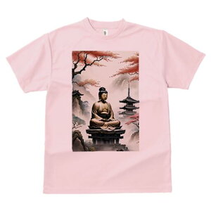 Tシャツ 犬愛 ユニークデザインレディース 犬ファン 半袖 春夏 プリント 大人カジュアル かわいい 人間用 ギフト 個性的 猛暑対策 仏 仏像 寺 桜 禅