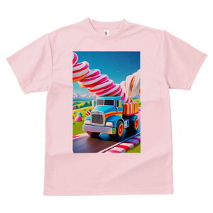 Tシャツ 犬愛 ユニークデザインレディース 犬ファン 半袖 春夏 プリント 大人カジュアル かわいい 人間用 ギフト 個性的 猛暑対策 トラック キャンディ お菓子 カラフル かわいい