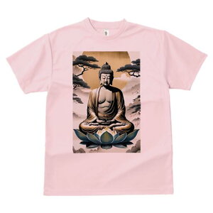 Tシャツ 犬愛 ユニークデザインレディース 犬ファン 半袖 春夏 プリント 大人カジュアル かわいい 人間用 ギフト 個性的 猛暑対策 仏 仏像 蓮の花 瞑想 悟り