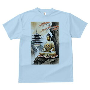 Tシャツ 犬愛 ユニークデザインレディース 犬ファン 半袖 春夏 プリント 大人カジュアル かわいい 人間用 ギフト 個性的 猛暑対策 仏 仏像 寺 桜 瞑想