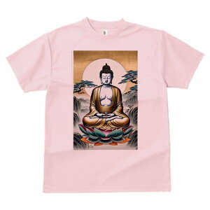 Tシャツ 犬愛 ユニークデザインレディース 犬ファン 半袖 春夏 プリント 大人カジュアル かわいい 人間用 ギフト 個性的 猛暑対策 仏 仏像 蓮の花 瞑想 悟り