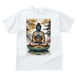 Tシャツ 犬愛 ユニークデザインレディース 犬ファン 半袖 春夏 プリント 大人カジュアル かわいい 人間用 ギフト 個性的 猛暑対策 仏 仏像 蓮 寺 瞑想