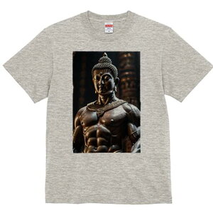 Tシャツ 犬愛 ユニークデザインレディース 犬ファン 半袖 春夏 プリント 大人カジュアル かわいい 人間用 ギフト 個性的 猛暑対策 仏像 筋肉 彫刻 仏教 瞑想