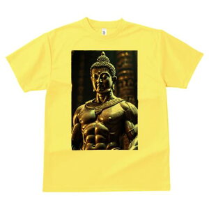 Tシャツ 犬愛 ユニークデザインメンズ キッズ 犬ファン 半袖 春夏 プリント 大人カジュアル かわいい 人間用 ギフト 個性的 猛暑対策 仏像 筋肉 彫刻 仏教 瞑想