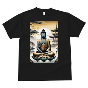 Tシャツ 犬愛 ユニークデザインレディース 犬ファン 半袖 春夏 プリント 大人カジュアル かわいい 人間用 ギフト 個性的 猛暑対策 仏 仏像 蓮 寺 瞑想