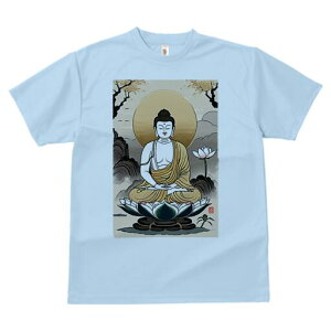 Tシャツ 犬愛 ユニークデザインレディース 犬ファン 半袖 春夏 プリント 大人カジュアル かわいい 人間用 ギフト 個性的 猛暑対策 仏 仏像 蓮 悟り 瞑想