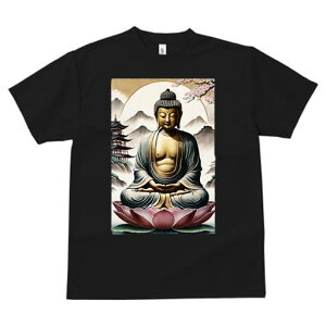 Tシャツ 犬愛 ユニークデザインレディース 犬ファン 半袖 春夏 プリント 大人カジュアル かわいい 人間用 ギフト 個性的 猛暑対策 仏 仏像 蓮 瞑想 悟り