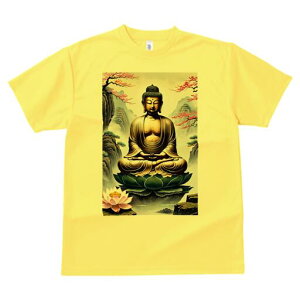 Tシャツ 犬愛 ユニークデザインレディース 犬ファン 半袖 春夏 プリント 大人カジュアル かわいい 人間用 ギフト 個性的 猛暑対策 仏像 蓮の花 瞑想 悟り 仏教