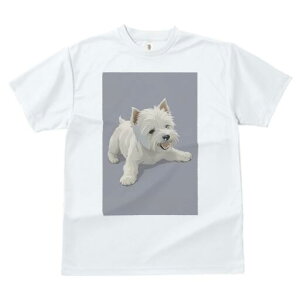 ウエストハイランドホワイトテリア Tシャツ 犬愛 ユニークデザインレディース 犬ファン 半袖 春夏 プリント 大人カジュアル かわいい 人間用 ギフト 個性的 猛暑対策 ウエストハイランドホ