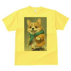コーギー Tシャツ 犬愛 ユニークデザインレディース 犬ファン 半袖 春夏 プリント 大人カジュアル かわいい 人間用 ギフト 個性的 猛暑対策 雨 コーギー レインコート スカーフ