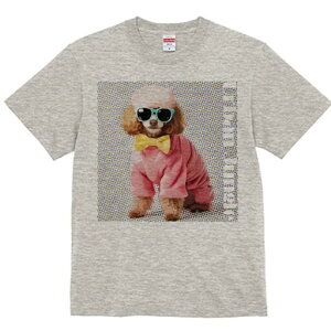 プードル Tシャツ 犬愛 ユニークデザインレディース 犬ファン 半袖 春夏 プリント 大人カジュアル かわいい 人間用 ギフト 個性的 猛暑対策 サングラス プードル 蝶ネクタイ セーター