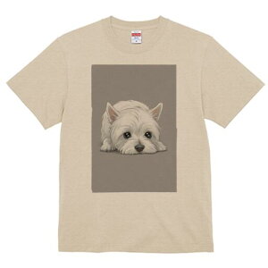 ウエストハイランドホワイトテリア Tシャツ 犬愛 ユニークデザインレディース 犬ファン 半袖 春夏 プリント 大人カジュアル かわいい 人間用 ギフト 個性的 猛暑対策 ウエストハイランドホ