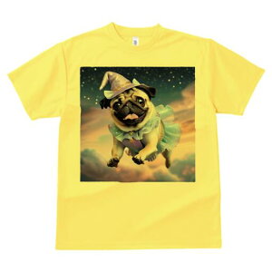 パグ Tシャツ 犬愛 ユニークデザインレディース 犬ファン 半袖 春夏 プリント 大人カジュアル かわいい 人間用 ギフト 個性的 猛暑対策 帽子 パグ チュール 星空 雲