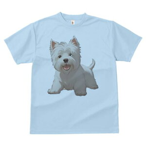 ウエストハイランドホワイトテリア Tシャツ 犬愛 ユニークデザインレディース 犬ファン 半袖 春夏 プリント 大人カジュアル かわいい 人間用 ギフト 個性的 猛暑対策 ウエストハイランドホ