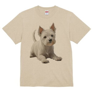 ウエストハイランドホワイトテリア Tシャツ 犬愛 ユニークデザインレディース 犬ファン 半袖 春夏 プリント 大人カジュアル かわいい 人間用 ギフト 個性的 猛暑対策 ウエストハイランドホ