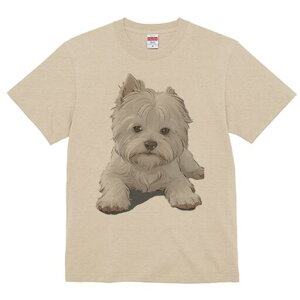 ウエストハイランドホワイトテリア Tシャツ 犬愛 ユニークデザインレディース 犬ファン 半袖 春夏 プリント 大人カジュアル かわいい 人間用 ギフト 個性的 猛暑対策 ウエストハイランドホ