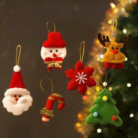 クリスマスツリー オーナメント ボール セット 飾り 木製 かわいい デコレーション 雪だるま サンタ 星 小さめ ゴールド 赤 シルバー