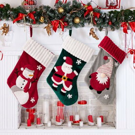 クリスマス 靴下 サンタ プレゼント ツリー 人形 飾り ソックス オーナメント ブーツ 装飾 トナカイ 雪だるま 雑貨 赤 緑 白