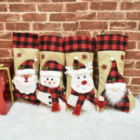 クリスマス 靴下 サンタ プレゼント ツリー 飾り ソックス オーナメント ブーツ 装飾 パーティグッズ 雑貨 雪だるま トナカイ ストラップ 壁掛け ギフト バック 赤 緑 白