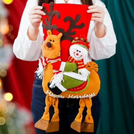 クリスマス 靴下 サンタ プレゼント 子供 ツリー 人形 飾り ソックス オーナメント ブーツ 装飾 トナカイ 雪だるま 手提げ袋 雑貨 赤 緑 白