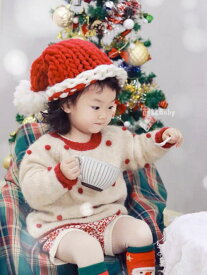 クリスマス 帽子 ニット帽 サンタ帽 冬 男女兼用 大人 キッズ 赤ちゃん 親子 ウール ポンポン 寒さ対策 暖かい 厚手 かわいい プレゼント ロング 赤 緑 ピンク