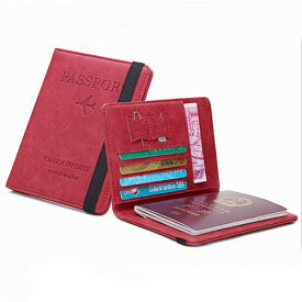 パスポートケース スキミング防止 多機能 PU 薄型 海外旅行 チケット SIM SD カード 書類 収納 持ち運び 便利 スケジュール 出張 シンプル オレンジ ピンク グレー