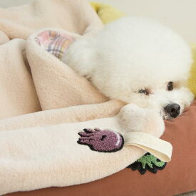 ペット ブランケット 犬 猫 オールシーズン もこもこ 起毛 暖かい 寝具 敷物 防寒 保温 ソフト ループ かわいい チェック柄 フリル 緑 ベージュ プレゼント