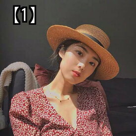 XiaYinglun　 麦わら帽子 帽子 シルクハット　女性　フラット　ファッション 日焼け防止　 韓国