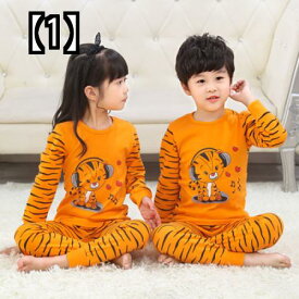 アニマル 動物 キッズ コットン パジャマ 部屋着 ルームウェア ロング Tシャツ ズボン パンツ セット アップ 男の子 女の子 子供 ボーイズ ガールズ