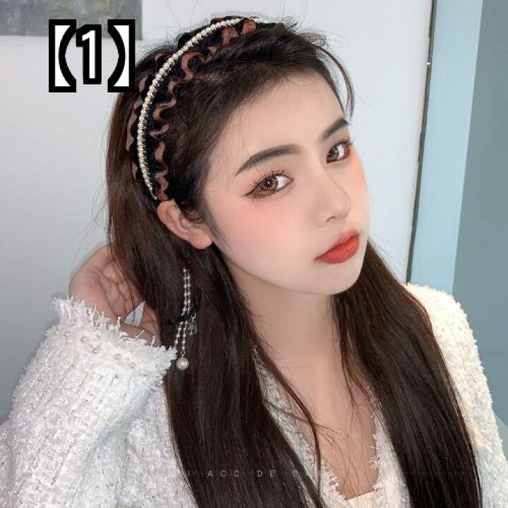 楽天市場 カチューシャ かわいい パール フリル シック ヘアアクセサリー レディース 大人 女の子 ヘアバンド 秋 冬 フロントップ楽天市場店