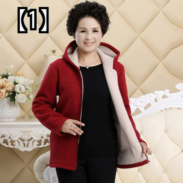 楽天市場 フリース ジャケット レディース 秋冬 ジップアップ おしゃれ フード付き ボア 大きいサイズ 青 ピンク 厚手 暖かい アウター シニア フロントップ楽天市場店