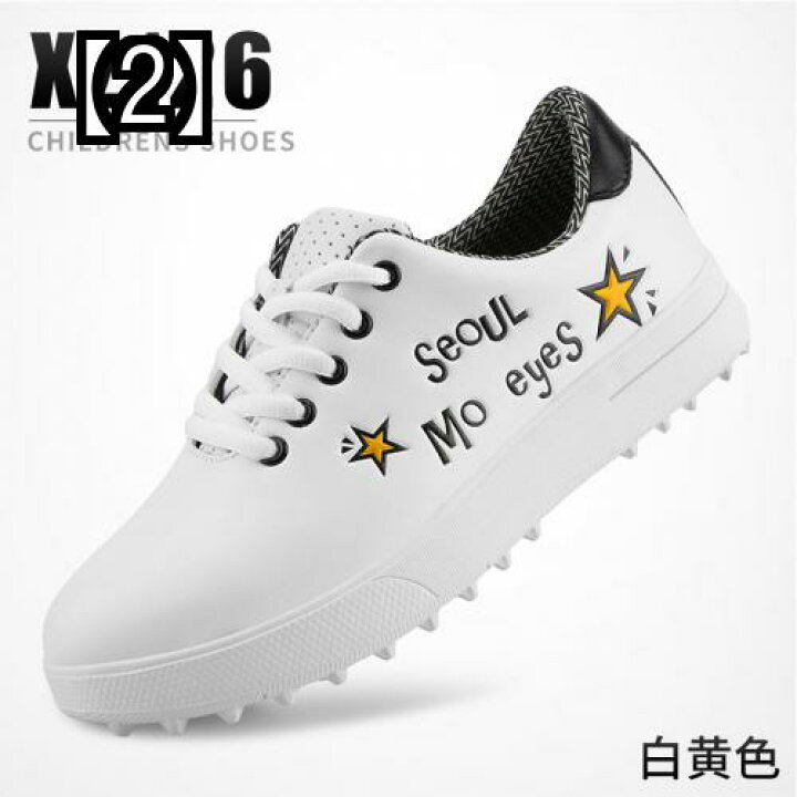 楽天市場 ゴルフシューズ メンズ スパイクレス キッズ 子供用 防水 滑り止め 柔らか 快適 男の子 シンプル スニーカー 靴 おしゃれ フロントップ楽天市場店