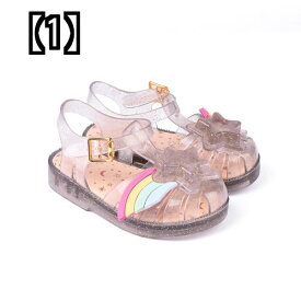 サンダル 女の子 キラキラ 子供 靴 かわいい 透明 星 虹 ピンク ストラップ 春夏