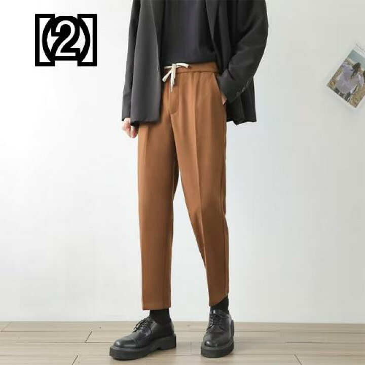 楽天市場】アンクルパンツ メンズ 9分丈 おしゃれ ボトムス ウール 黒 